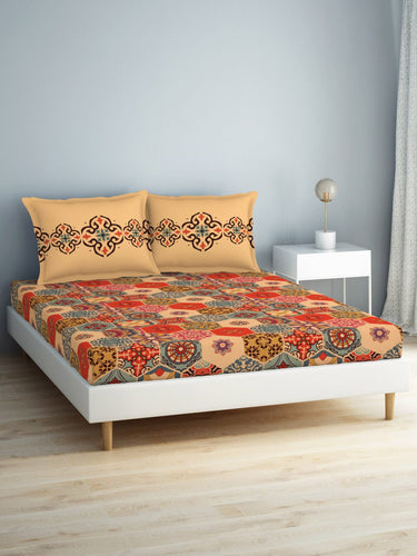 https://cdn.shopify.com/s/files/1/1857/6931/products/d2e5e0f7-2618-4c45-80bf-f143a599046e1698474417498-SPACES-Aurum-Orange-Ethnic-Motifs-Pure-Cotton-140-TC-Queen-B-1.jpg?v=1703244579